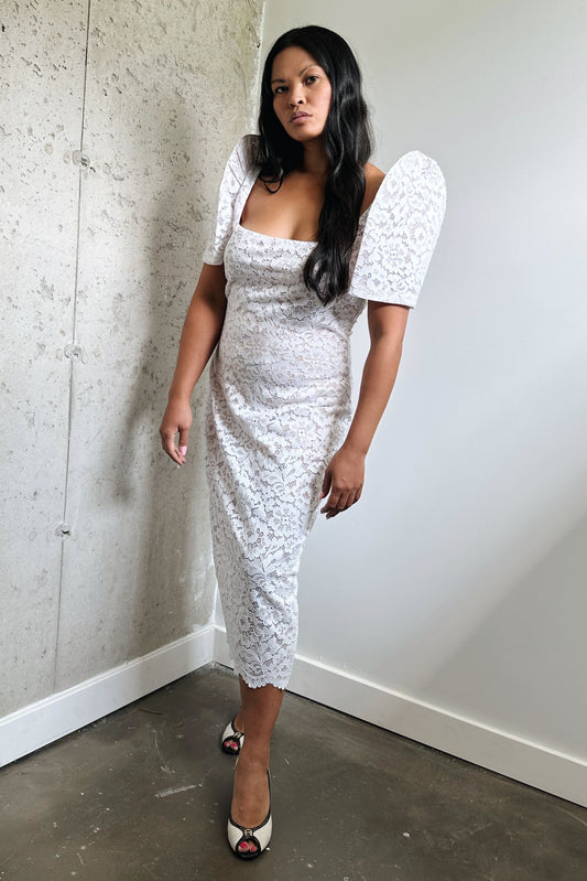 PAMANA Midi Lace Sheath Terno Dress