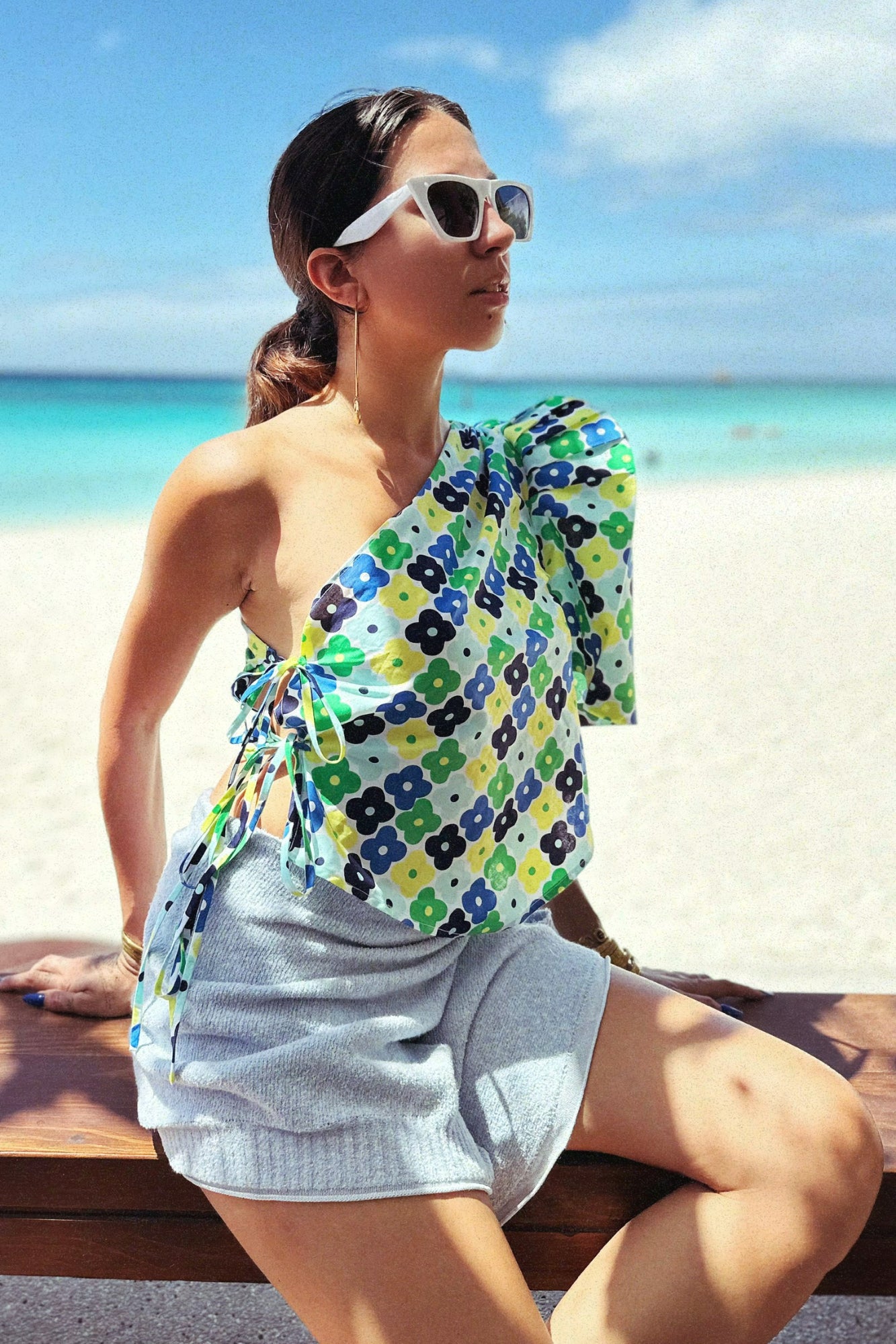Asymmetrical Wrap Terno Top