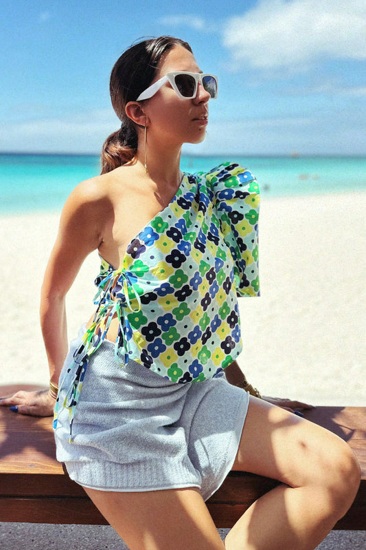 Asymmetrical Wrap Terno Top
