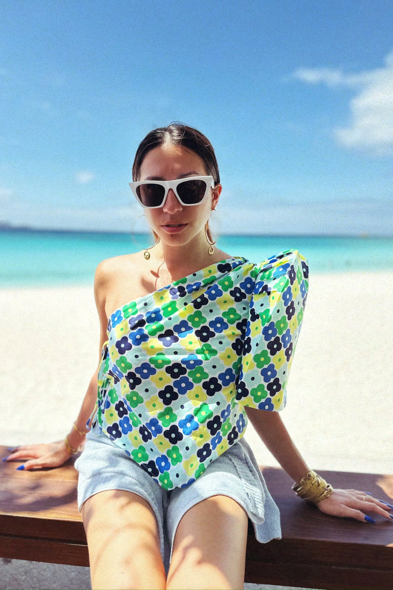 Asymmetrical Wrap Terno Top