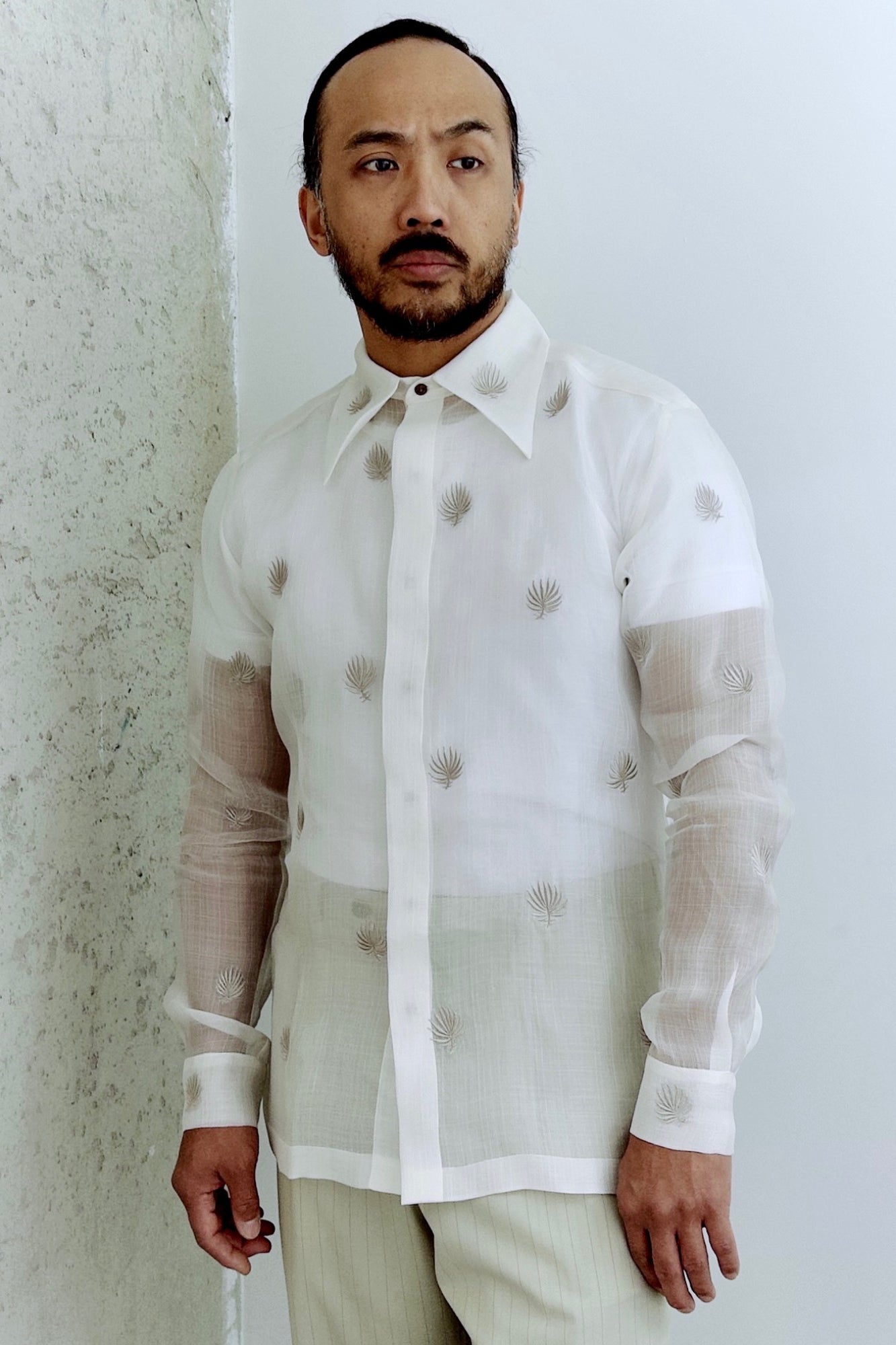 Long-Sleeves Gardan Barong (Scattered Anahaw)