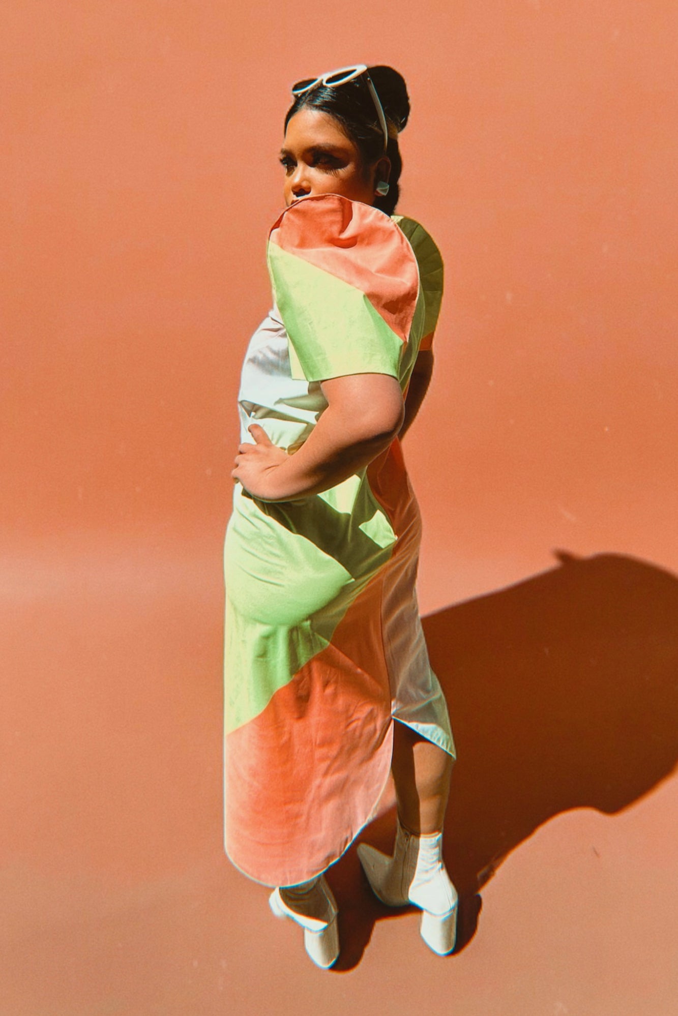 Bias Cut Column Terno Dress