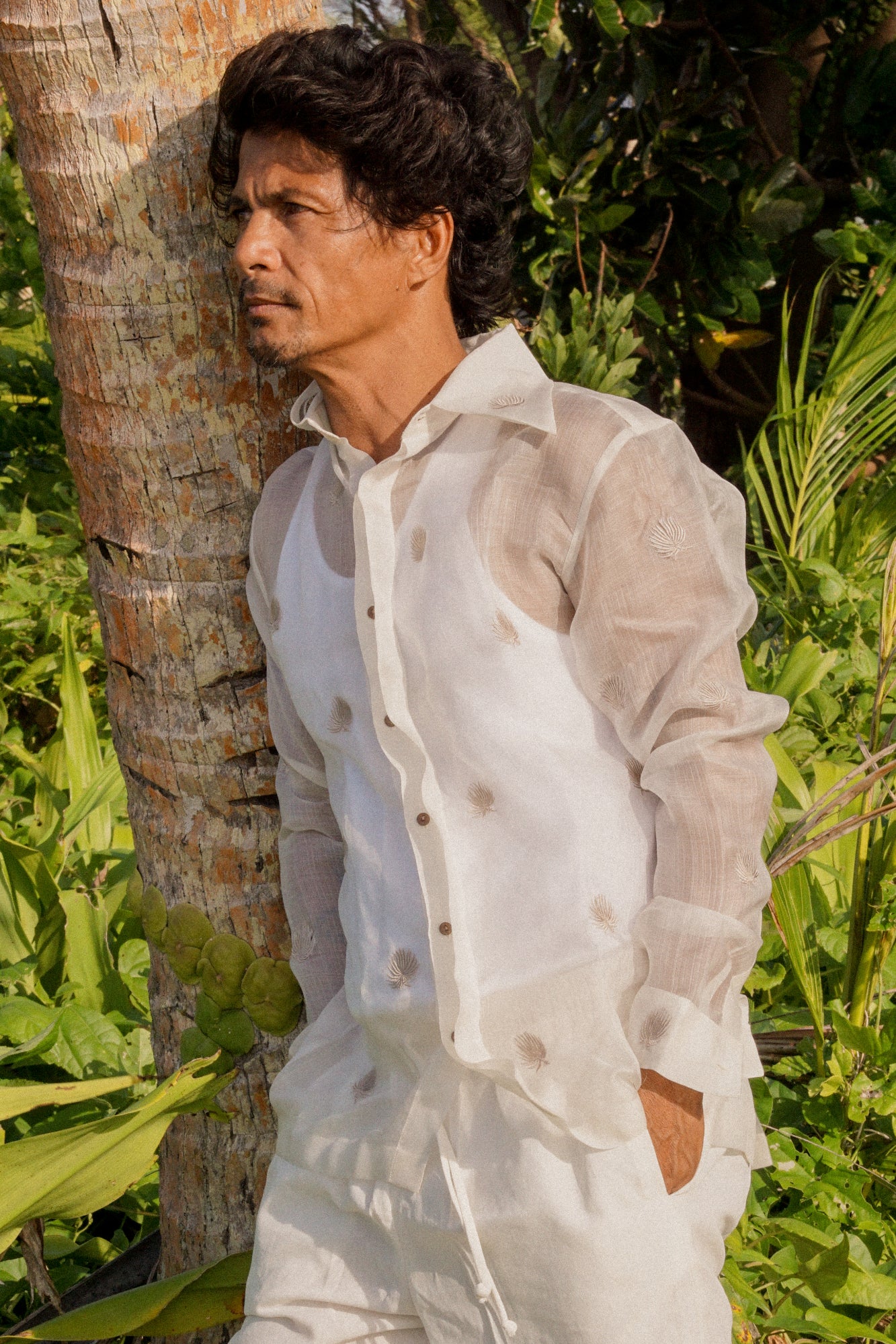 Long-Sleeves Gardan Barong (Scattered Anahaw)