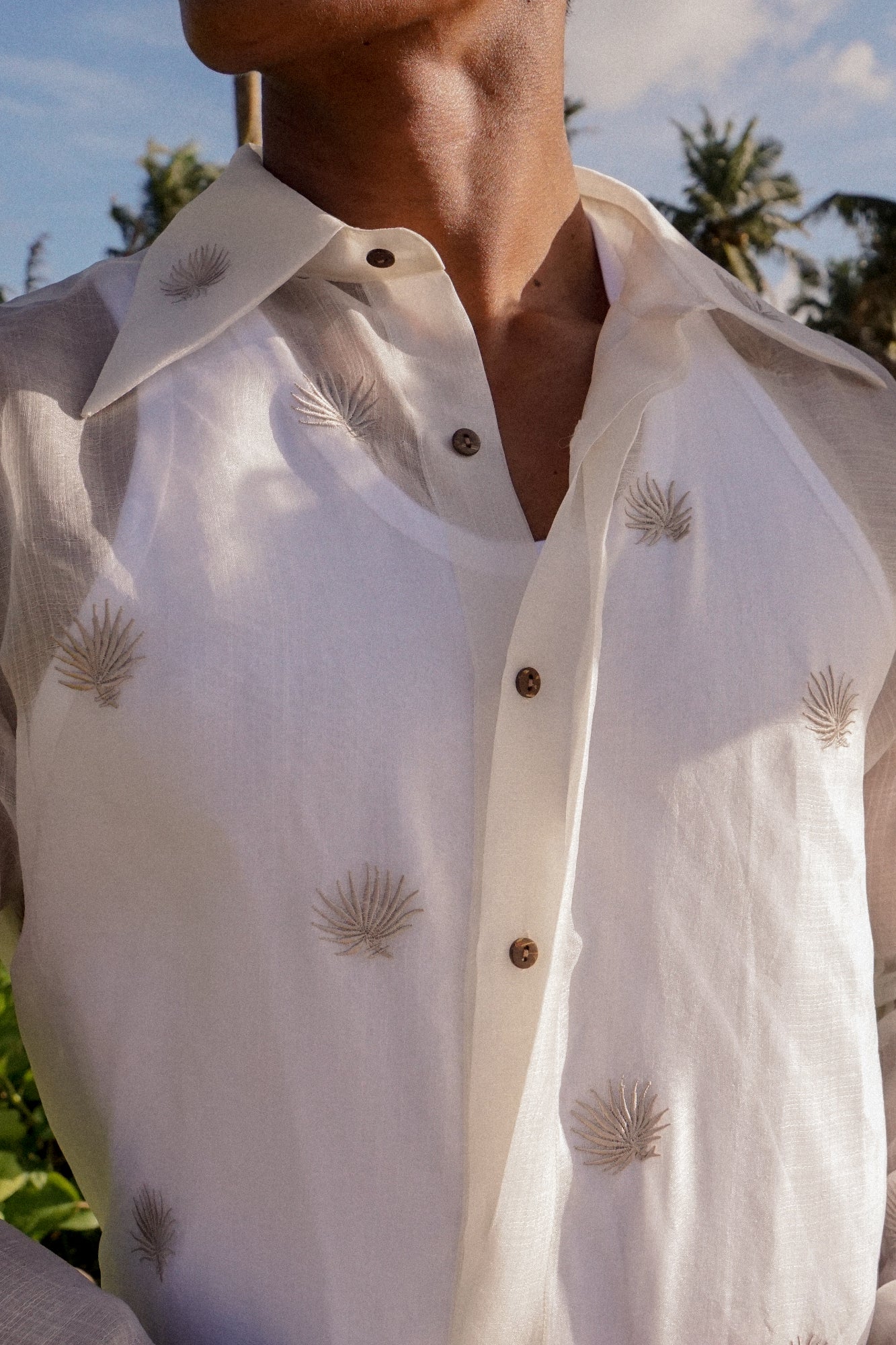 Long-Sleeves Gardan Barong (Scattered Anahaw)