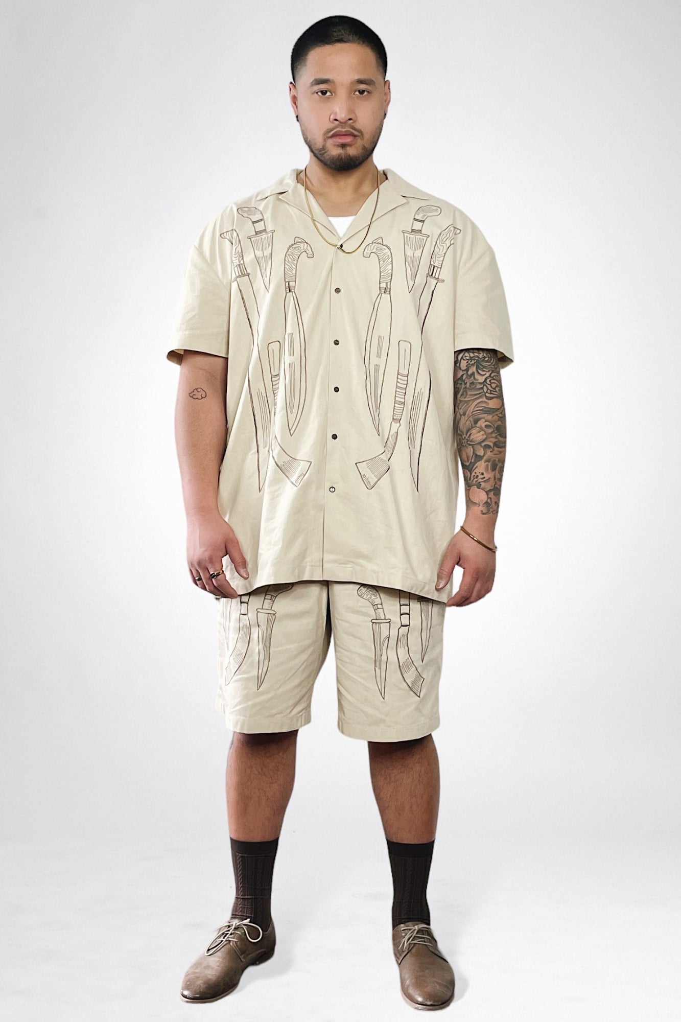 Unisex Bowling Barong and Shorts Set