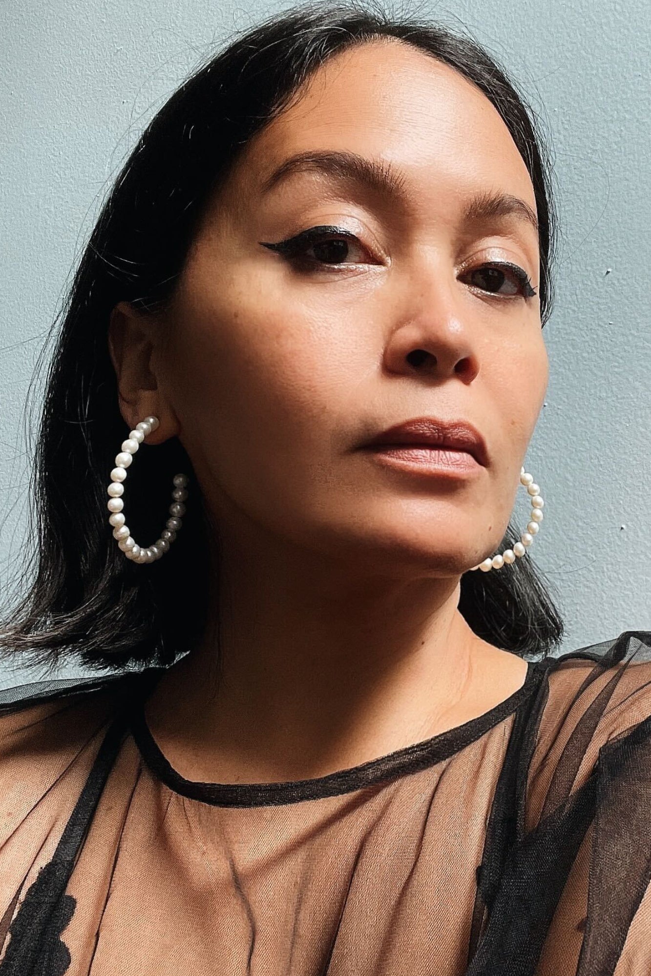 Freshwater Palawan Pearl Loop Earrings