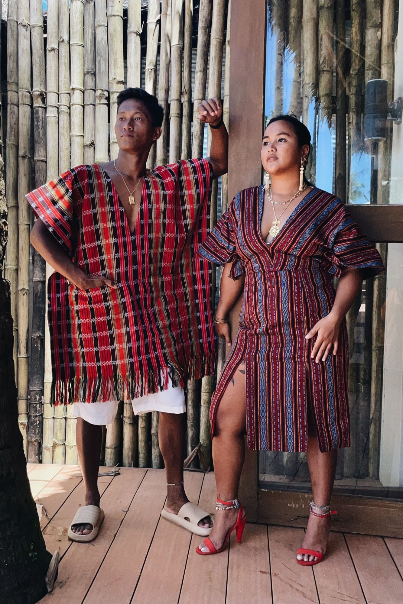 Unisex Handloomed Belted Poncho