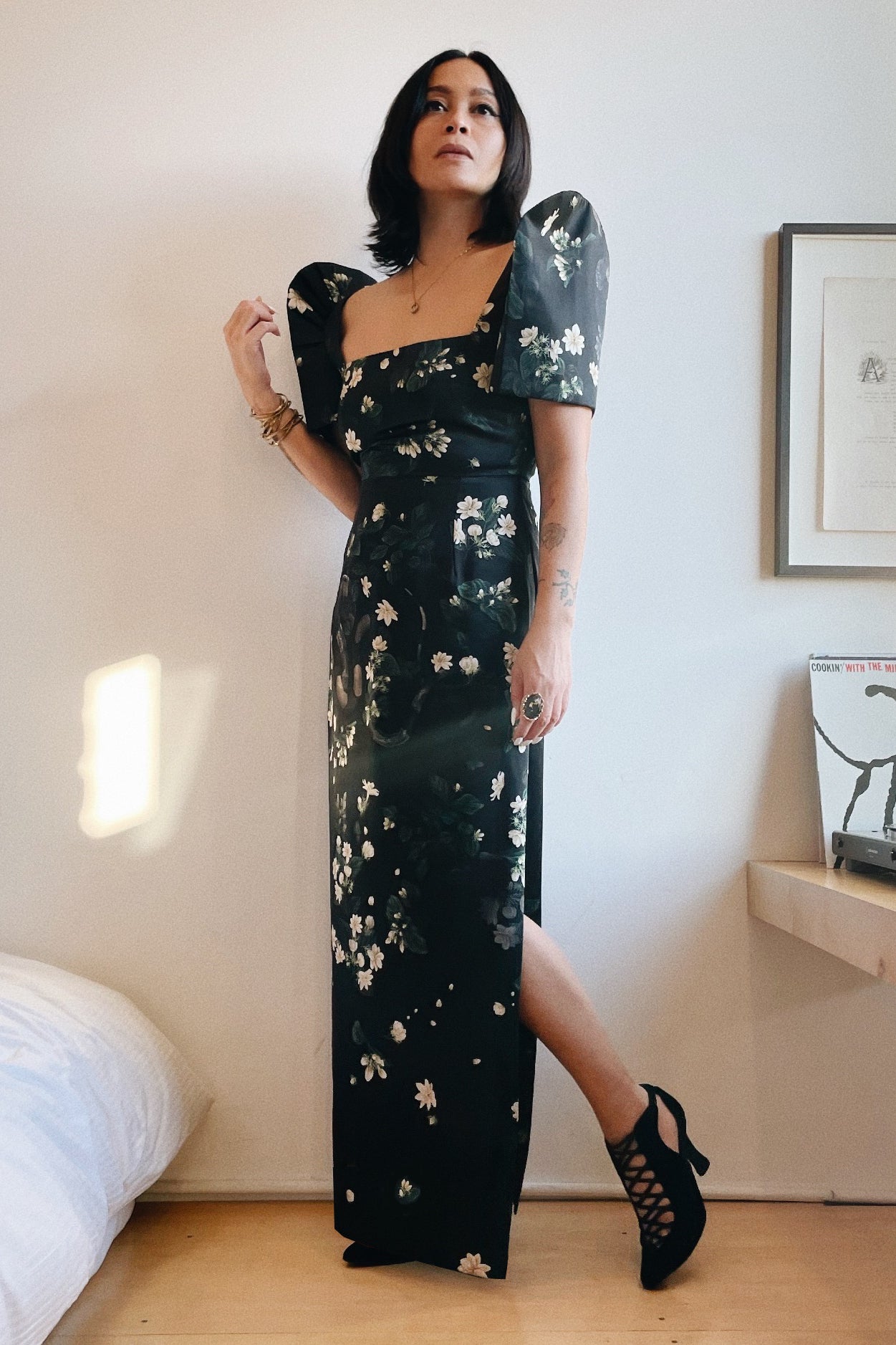 Sheath Terno Dress with Slit (Sumpa Kita Print)