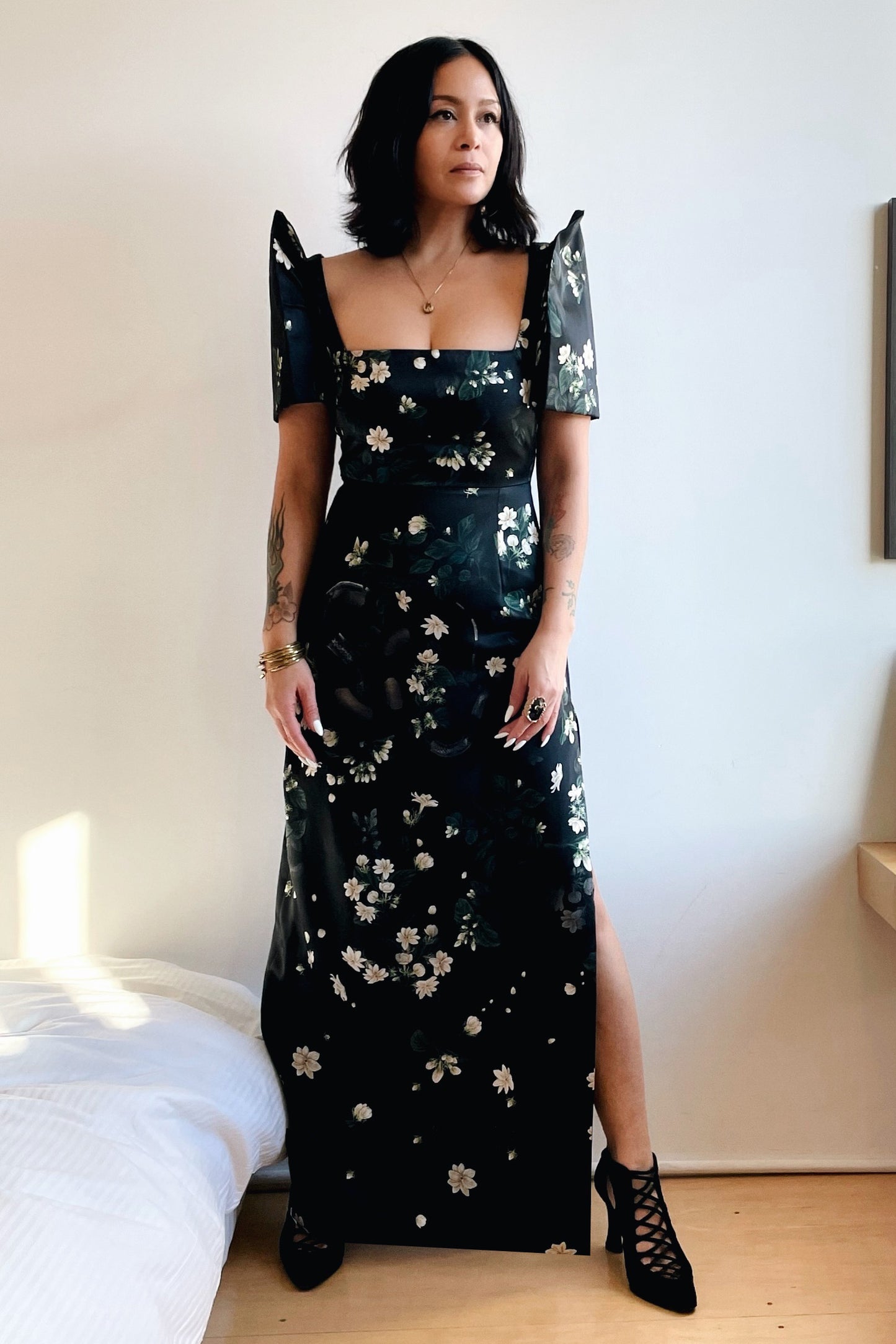 Sheath Terno Dress with Slit (Sumpa Kita Print)