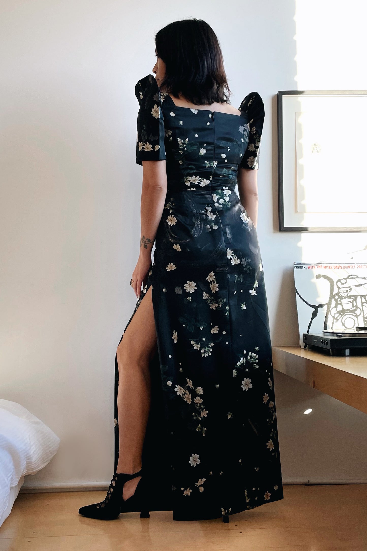 Sheath Terno Dress with Slit (Sumpa Kita Print)