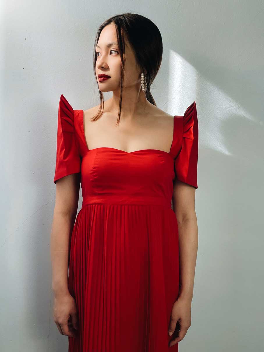 Pleated Babydoll Terno Dress