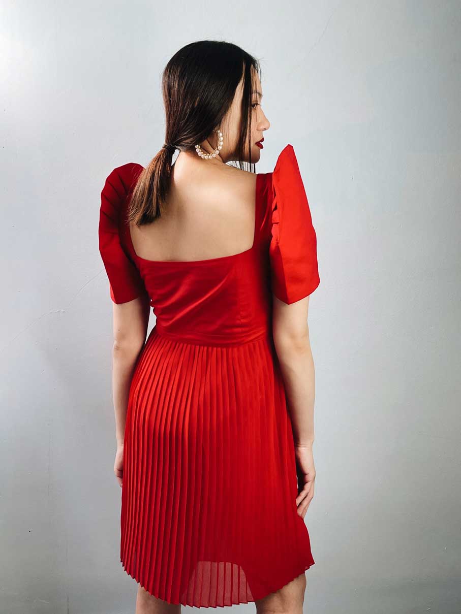 Pleated Babydoll Terno Dress