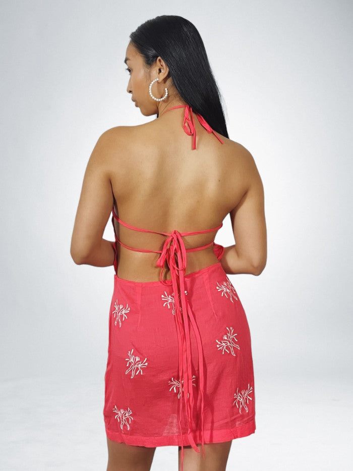 Halter Barong Mini Dress