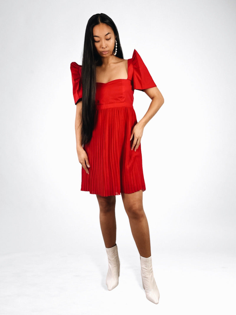 Pleated Babydoll Terno Dress
