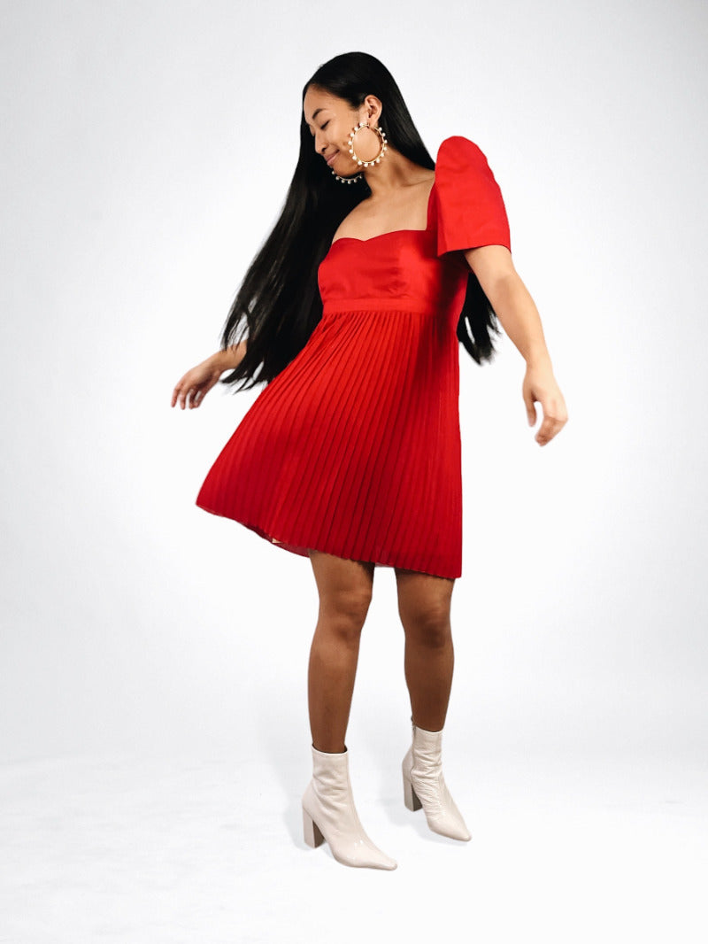 Pleated Babydoll Terno Dress