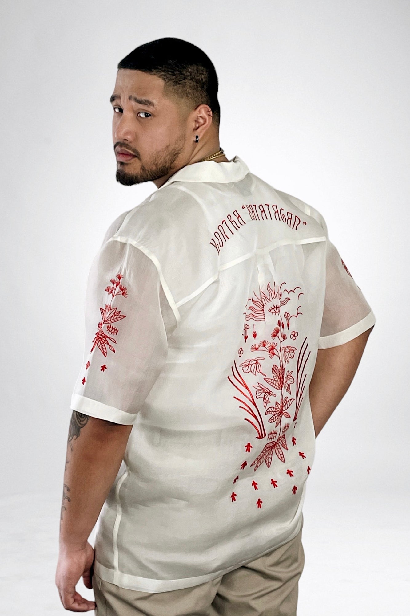 Unisex Short Sleeved Barong (Kontra Katatagan)