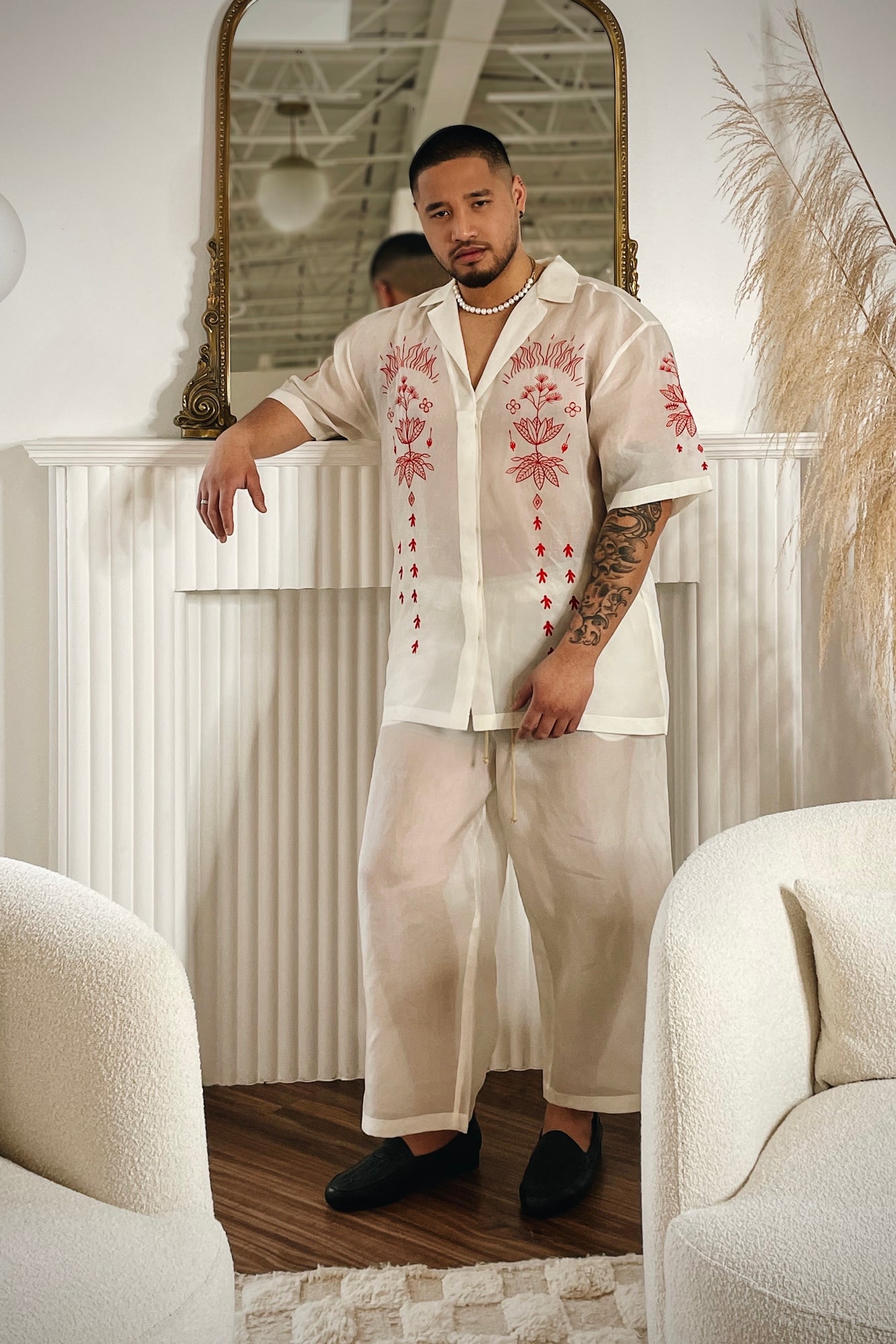 Unisex Short Sleeved Barong (Kontra Katatagan)