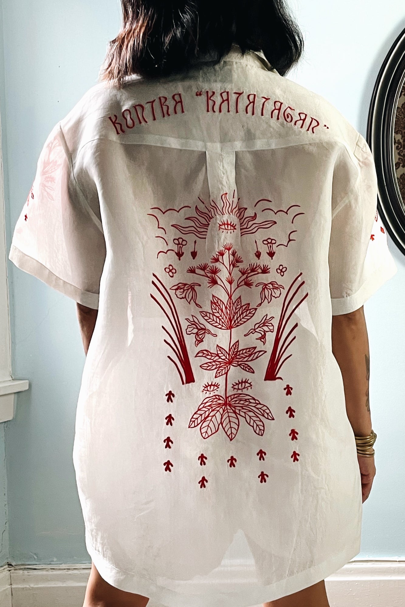 Unisex Short Sleeved Barong (Kontra Katatagan)