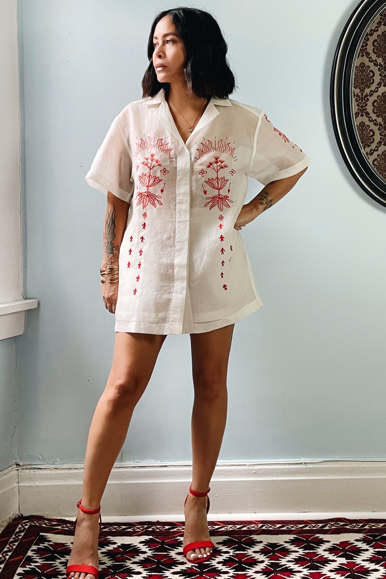 Unisex Short Sleeved Barong (Kontra Katatagan)