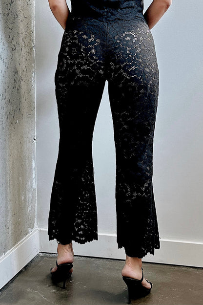 PAMANA Scalloped Lace Flare Pants