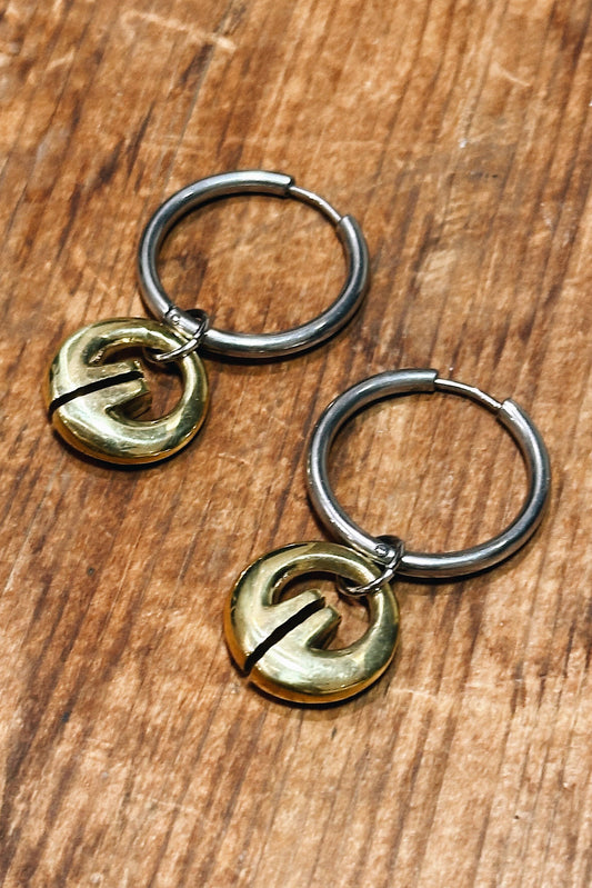 Two-Tone Lingling-o Hoop Earrings (Small)