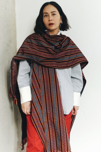 Unisex Handloomed Poncho Wrap (Hinulgi)