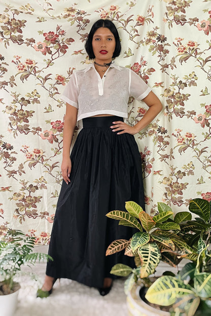 Filipino Deco Crop Barong in Jusi (Natural)