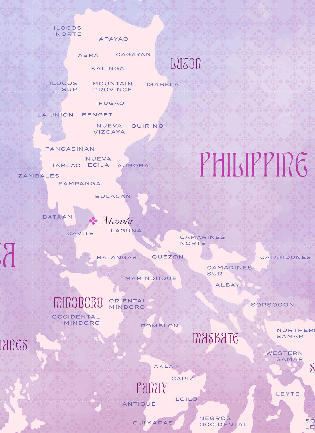 CMANGO Design Map of the Philippines, Ube, Detail